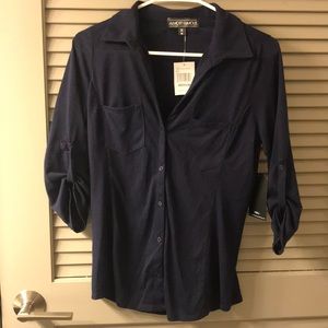 Almost Famous Navy Blue Shirt